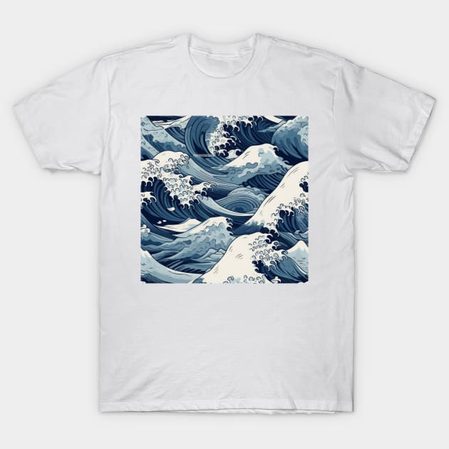 Ephemeral Crests: Hokusai Waves Reimagined T-Shirt by star trek fanart and more